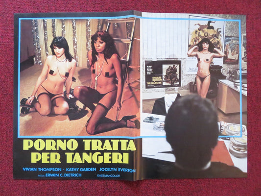PORNO TRATTA PER TANGERI - F ITALIAN FOTOBUSTA POSTER VIVIAN THOMPSON 1977 Rendezvous Cinema Movie posters