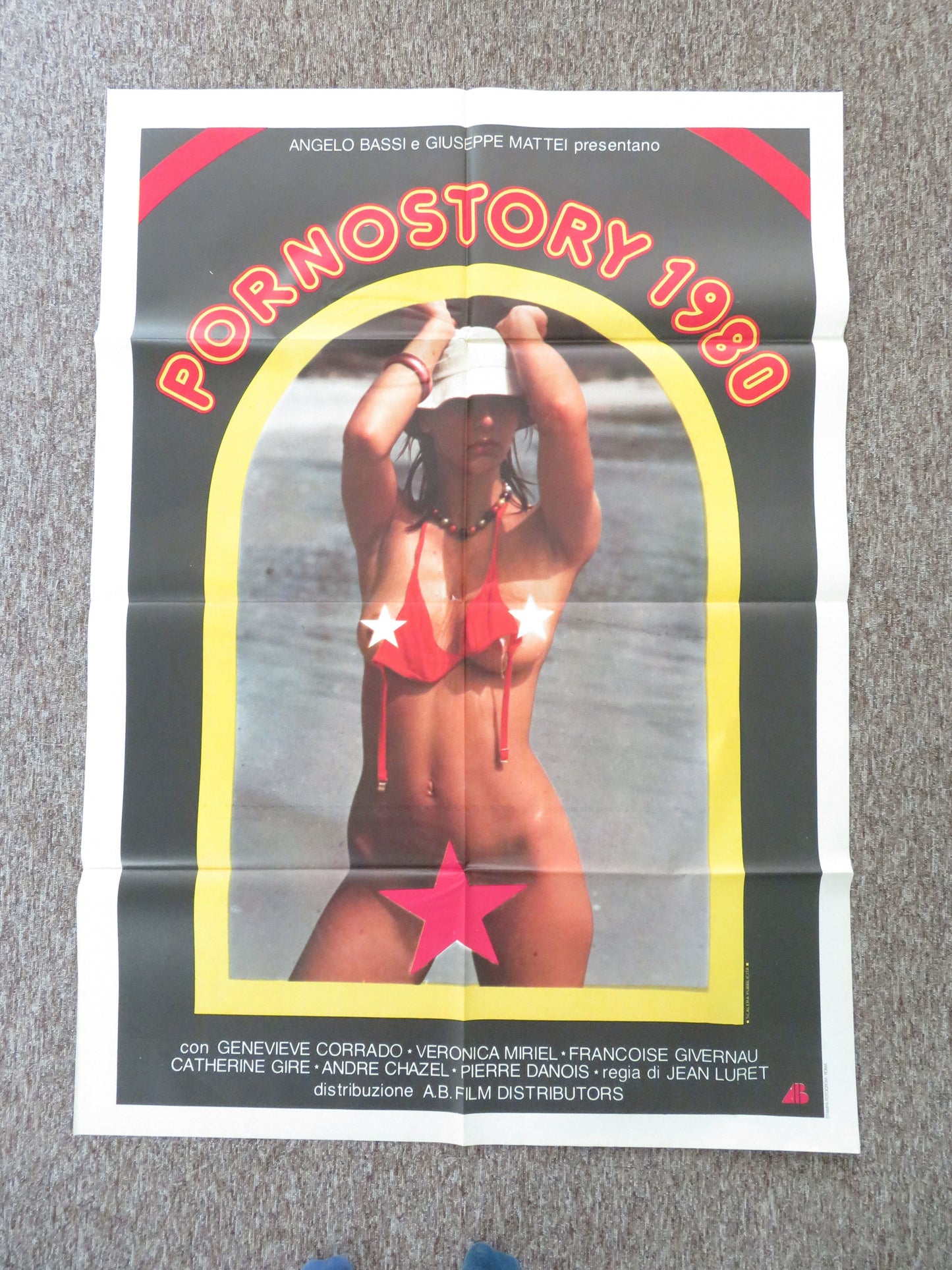 Pornostory 1980 Italian 2 Foglio Poster Genevieve Corrado Veronica Miriel 1979 Movie posters