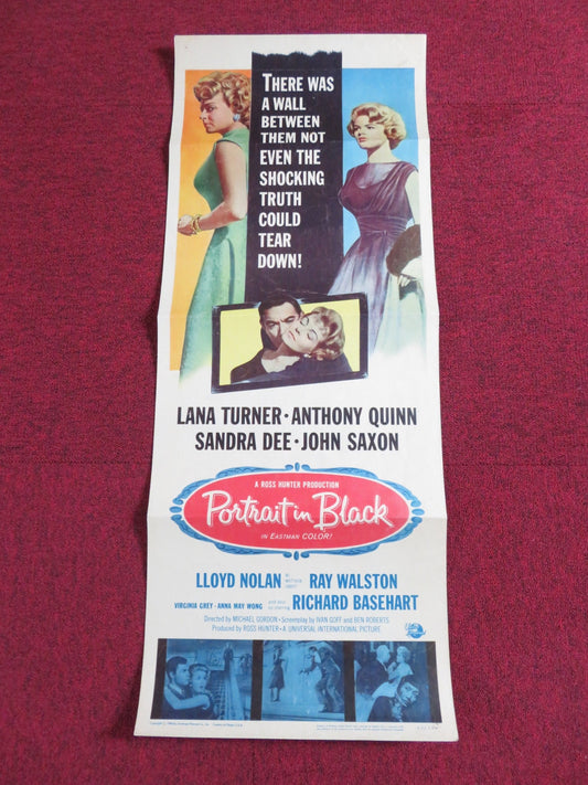 PORTRAIT IN BLACK US INSERT POSTER LANA TURNER ANTHONY QUINN 1960 Rendezvous Cinema Movie posters