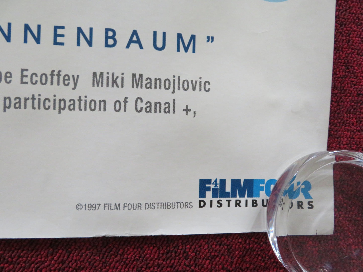 PORTRAITS CHINOIS UK QUAD ROLLED POSTER HELENA BONHAM CARTER R. BOHRINGER 1996 Rendezvous Cinema Movie posters