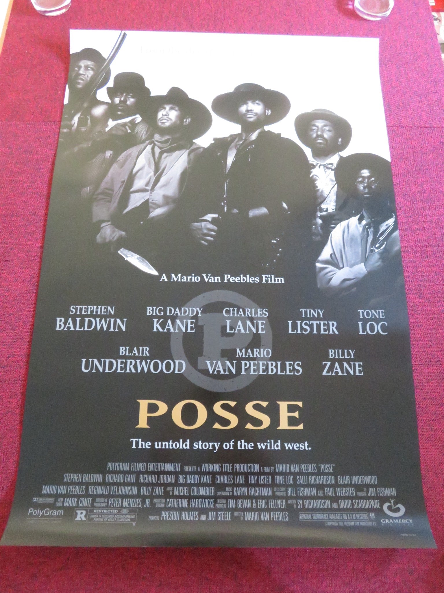 POSSE US ONE SHEET ROLLED POSTER STEPHEN BALDWIN JAMES BIGWOOD 1993 Rendezvous Cinema Movie posters