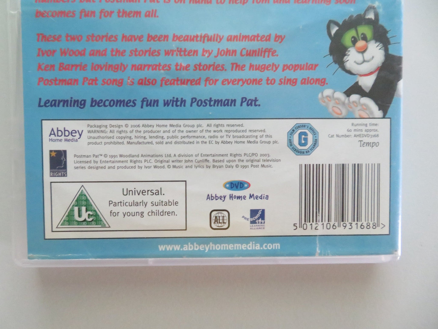 POSTMAN PAT ABC & 123 (DVD) KEN BARRIE 1991 REGION ALL Movie posters