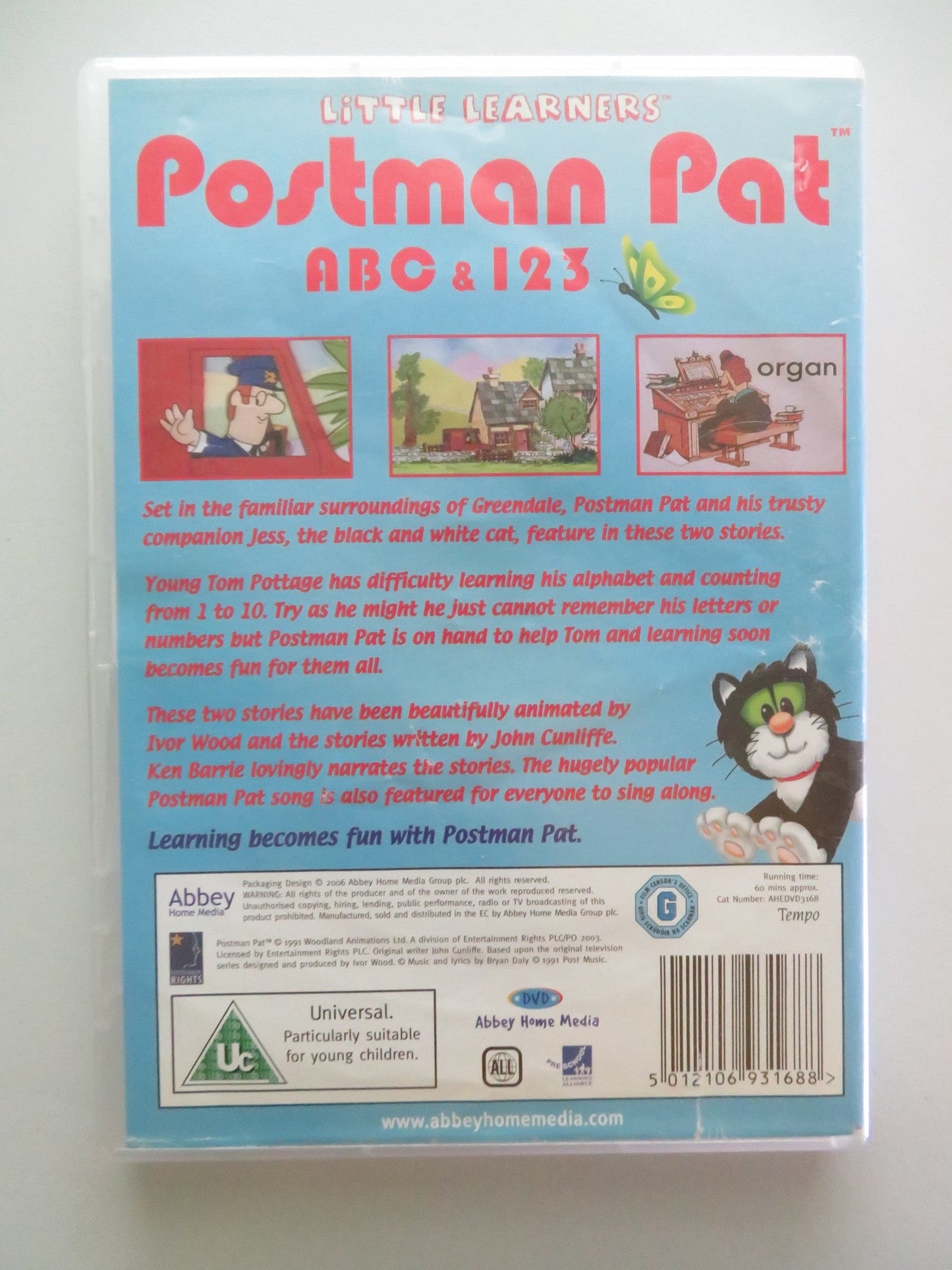 POSTMAN PAT ABC & 123 (DVD) KEN BARRIE 1991 REGION ALL Movie posters