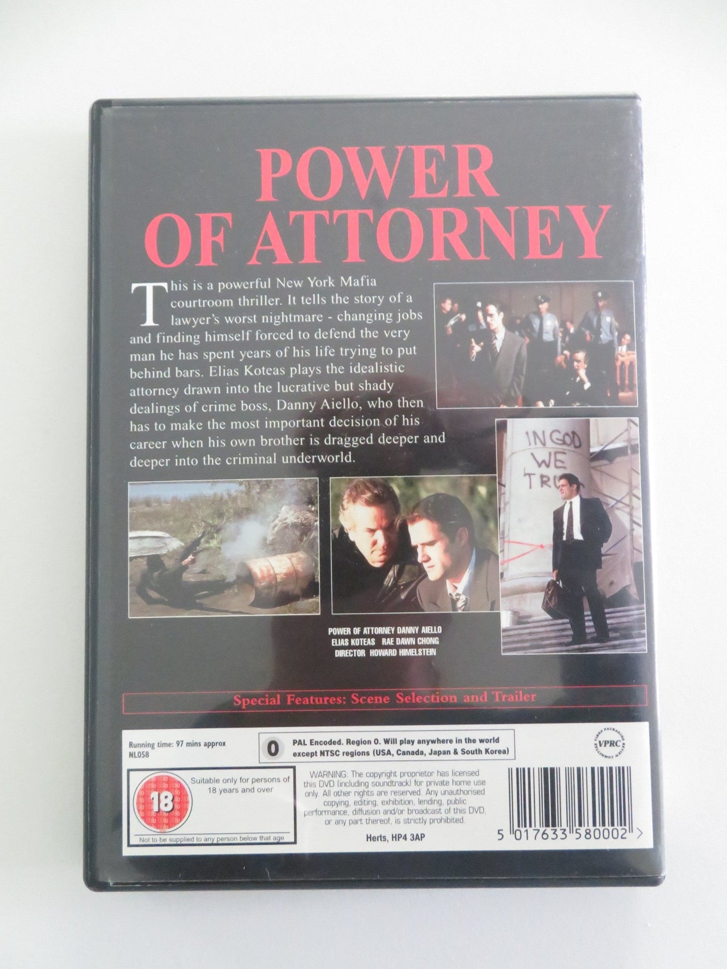 Power of Attorney (DVD) Danny Aiello Elias Koteas 1995 Region 0 Movie posters