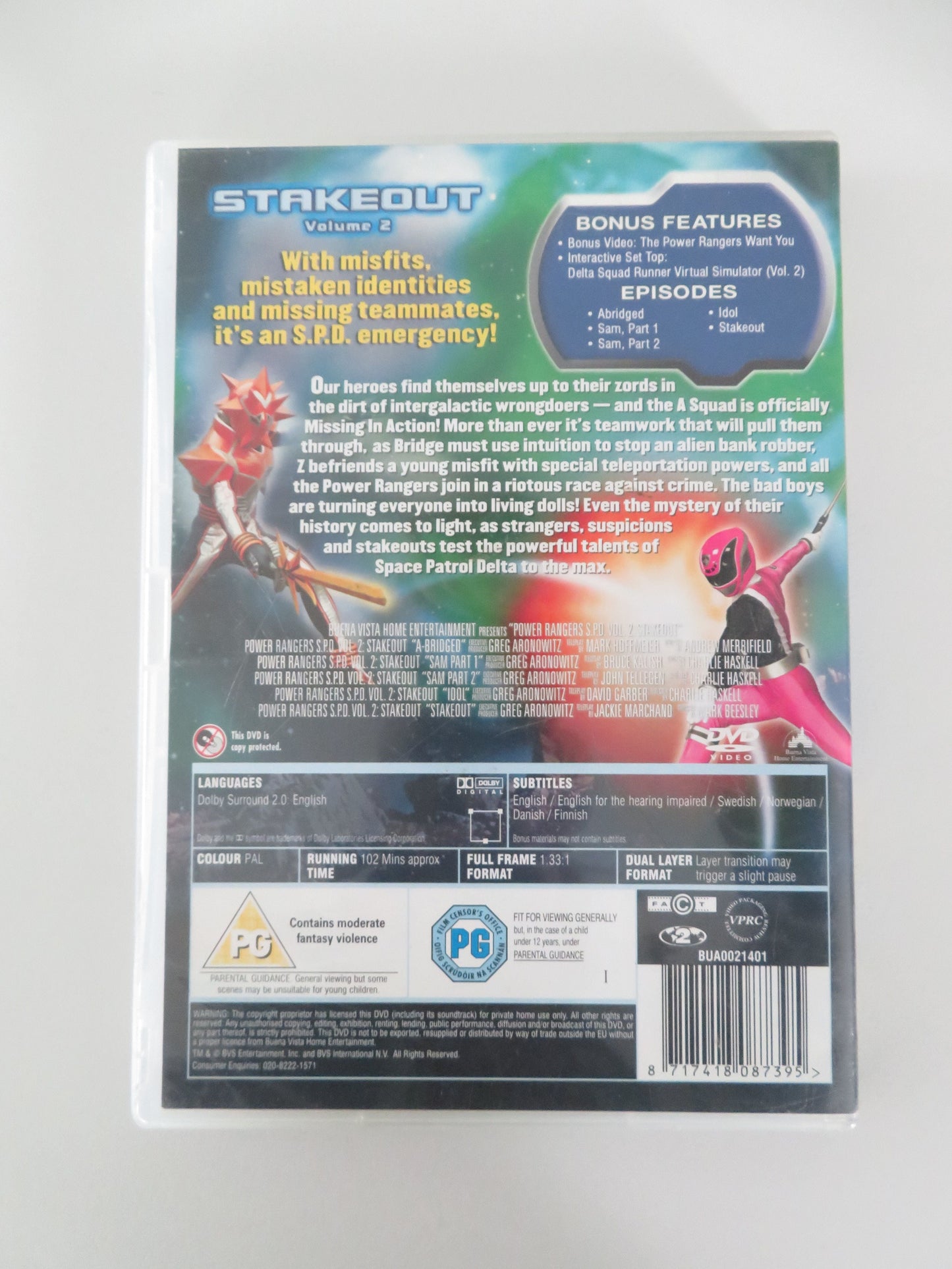 Power Rangers S.P.D.: Stakeout Volume 2 (DVD) Brandon Jay McLaren 2005 Region 2 Movie posters