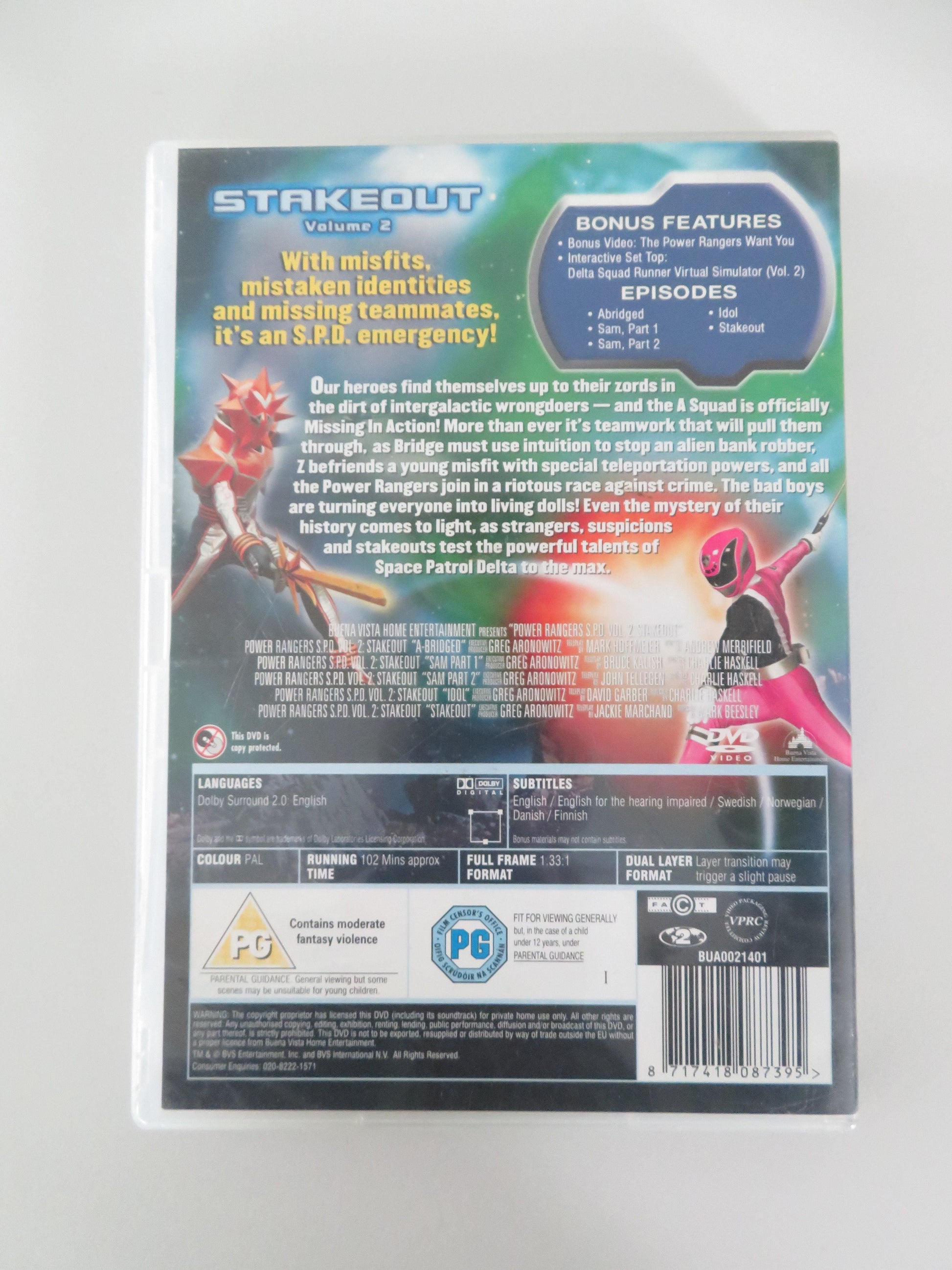 Power Rangers S.P.D.: Stakeout Volume 2 (DVD) Brandon Jay McLaren 2005 Region 2 Movie posters
