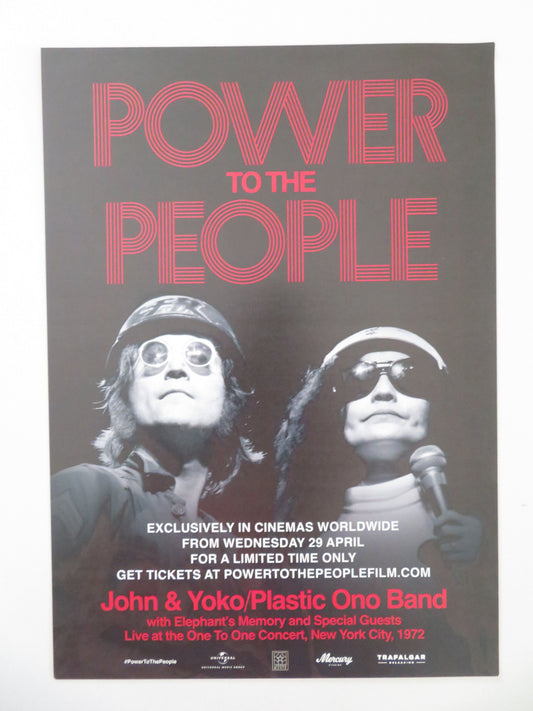 Power to the People Japanese Chirashi (B5) Poster Lennon Ono 2026 Movie posters