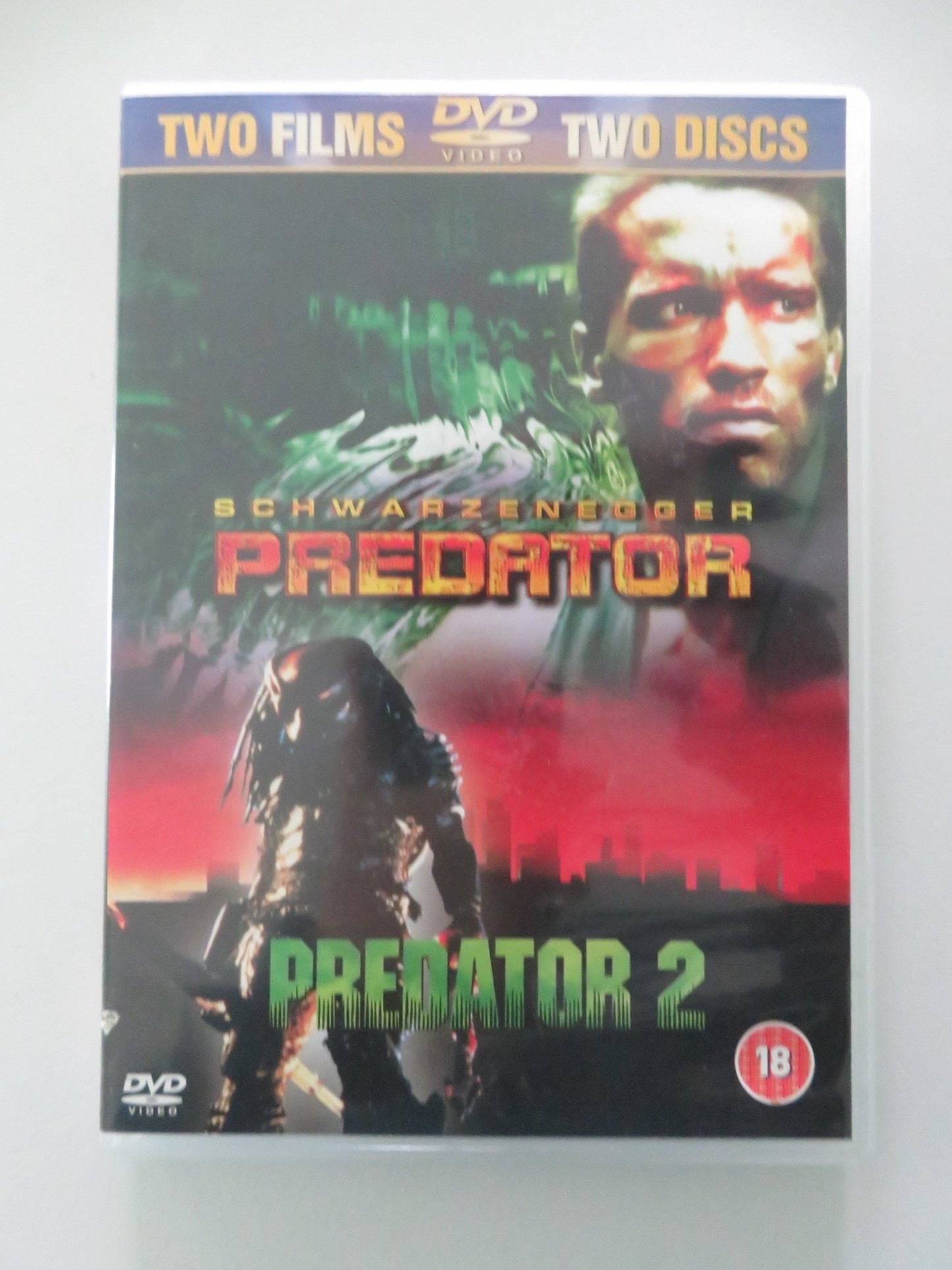 Predator + Predator 2 - two films two discs (DVD) Schwarznegger 1987 Region 2 Movie posters