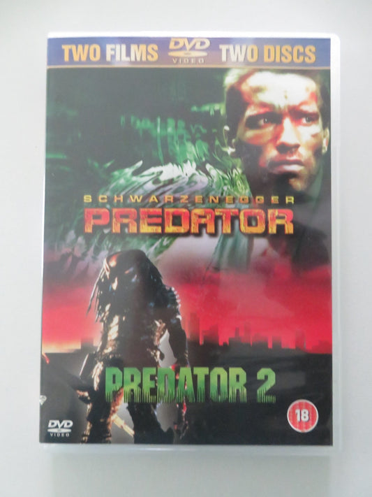 Predator + Predator 2 - two films two discs (DVD) Schwarznegger 1987 Region 2 Movie posters