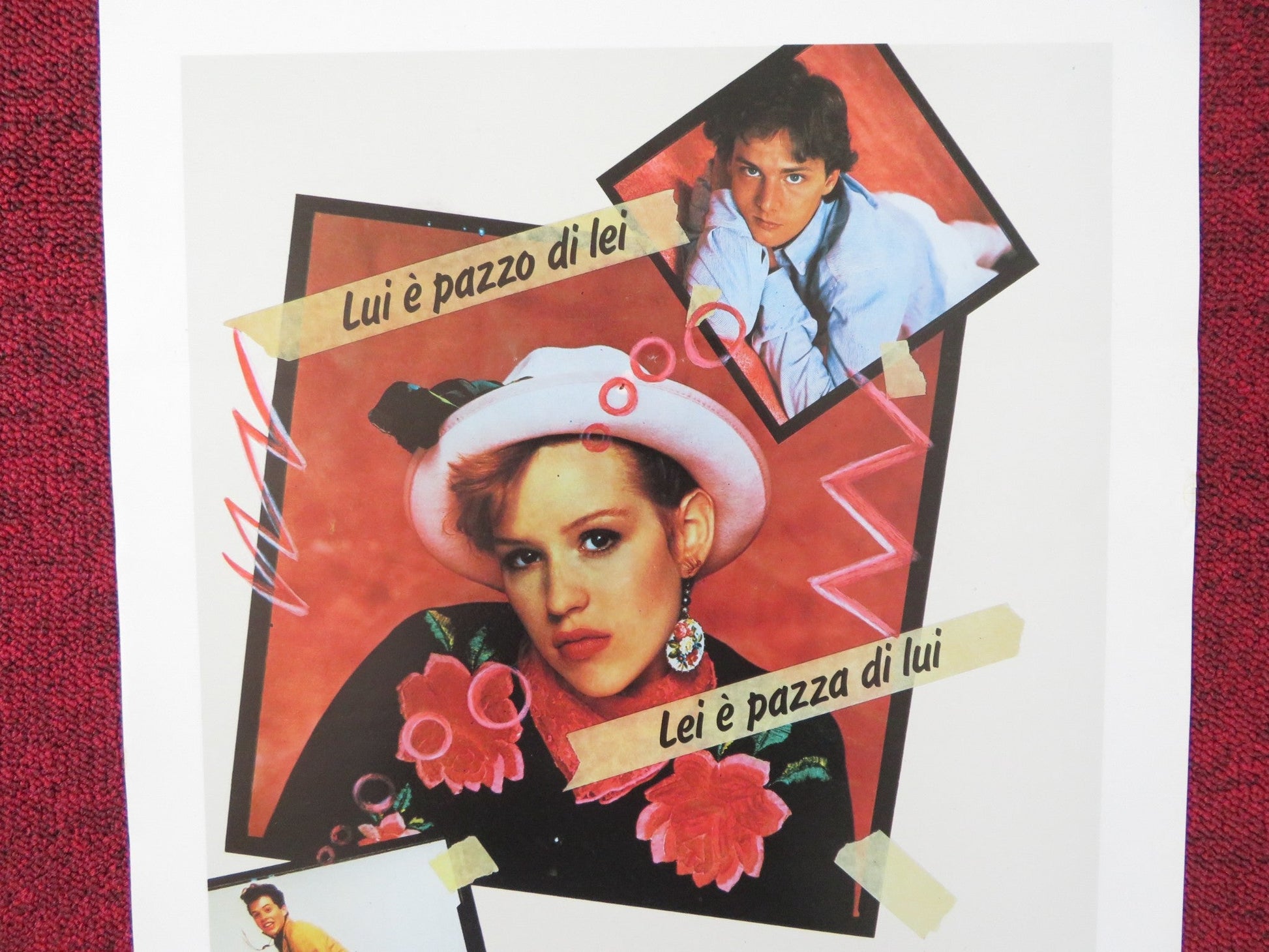 PRETTY IN PINK ITALIAN LOCANDINA POSTER MOLLY RINGWALD ANDREW MCCARTHY 1986 Rendezvous Cinema Movie posters