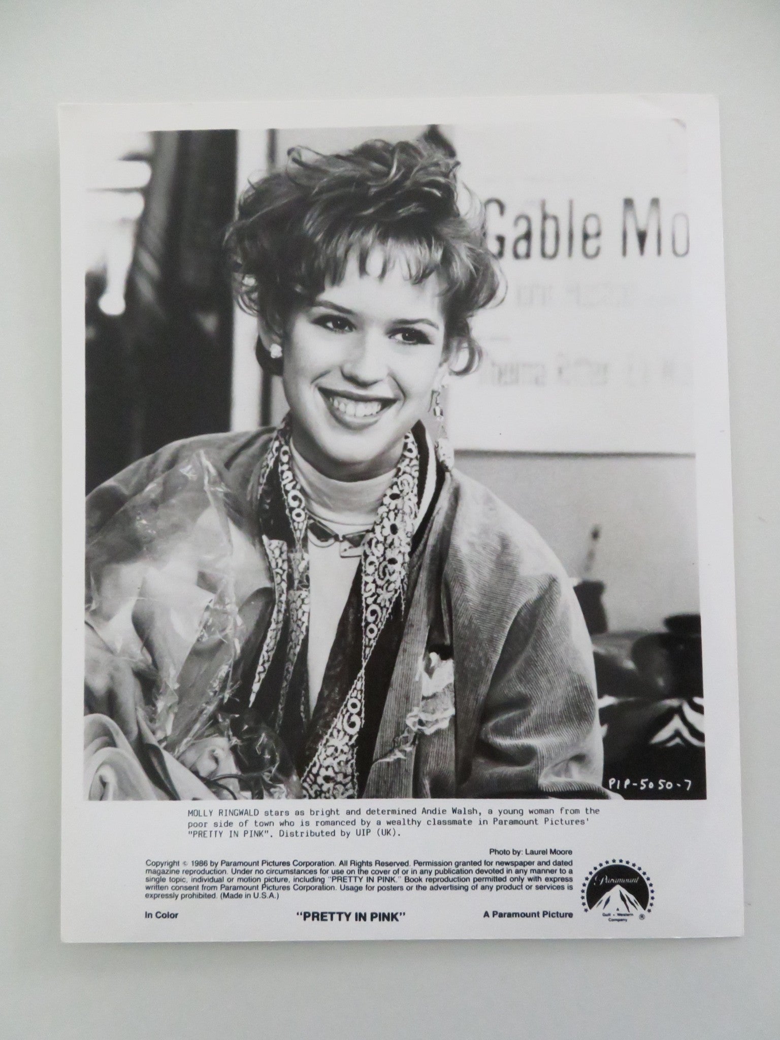 PRETTY IN PINK MOVIE STILL PHOTO LOT OF 4 MOLLY RINGWALD JAMES SPADER 1986 Movie posters