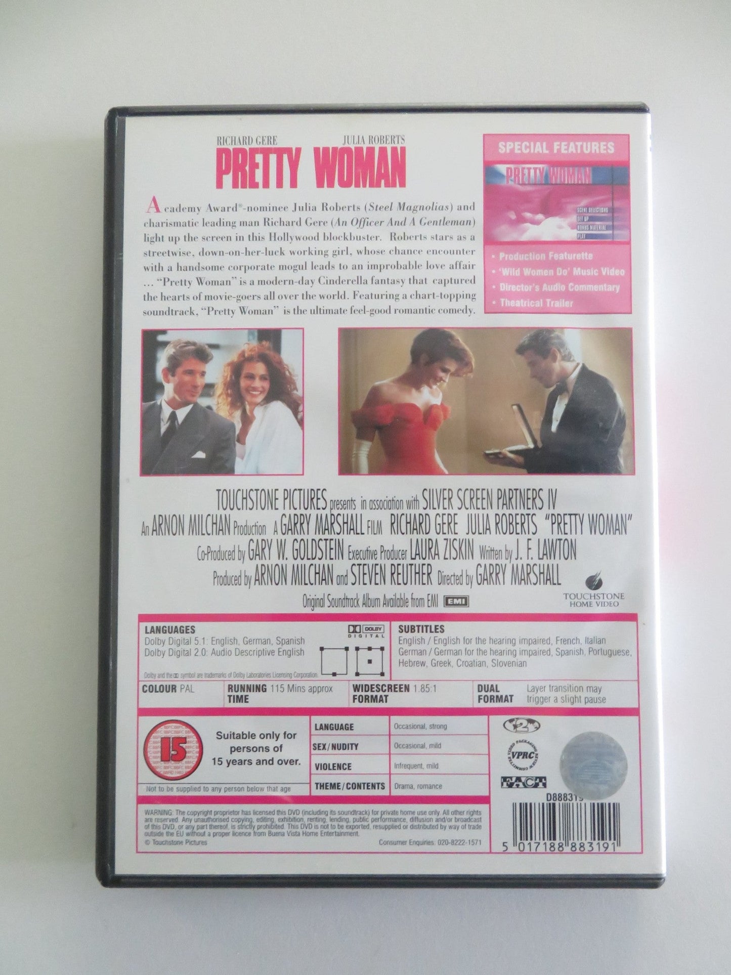 Pretty Woman - B (DVD) Julia Roberts Richard Gere 1990 Region 2 Movie posters