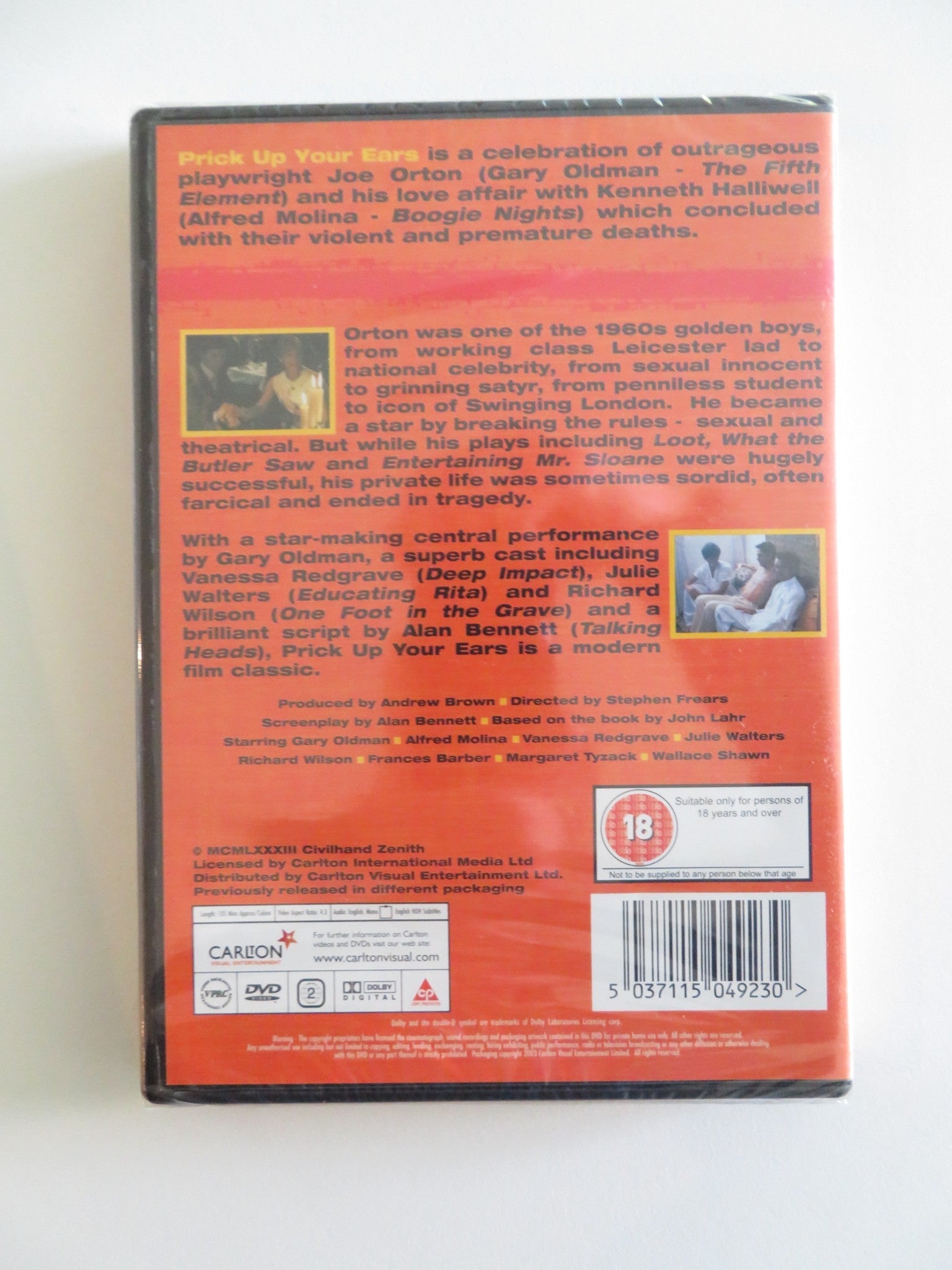 PRICK UP YOUR EARS (DVD) GARY OLDMAN ALFRED MOLINA 1987 REGION 2 Rendezvous Cinema Movie posters