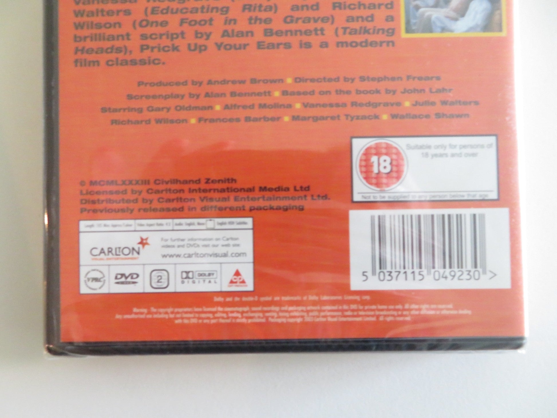 PRICK UP YOUR EARS (DVD) GARY OLDMAN ALFRED MOLINA 1987 REGION 2 Rendezvous Cinema Movie posters