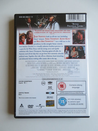 PRIMARY COLORS (DVD) JOHN TRAVOLTA EMMA THOMPSON 1998 REGION 2 Movie posters