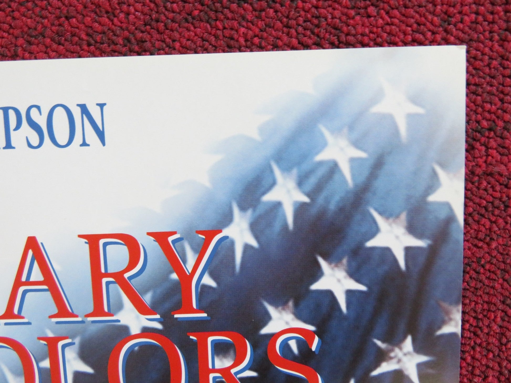 PRIMARY COLORS VHS VIDEO POSTER JOHN TRAVOLTA EMMA THOMPSON 1998 Rendezvous Cinema Movie posters