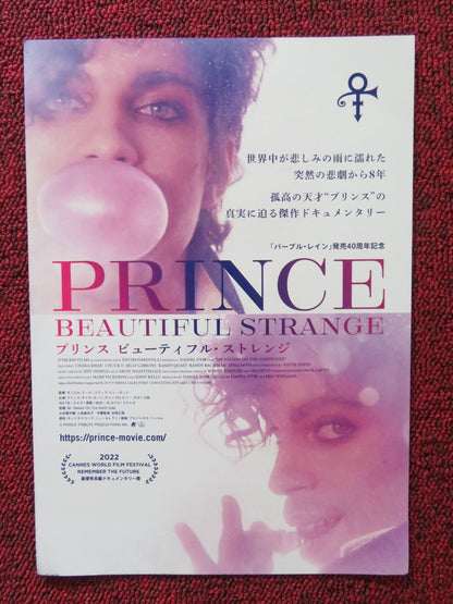 PRINCE BEAUTIFUL STRANGE JAPANESE CHIRASHI (B5) POSTER PRINCE CHAKA KHAN 2021 Rendezvous Cinema Movie posters
