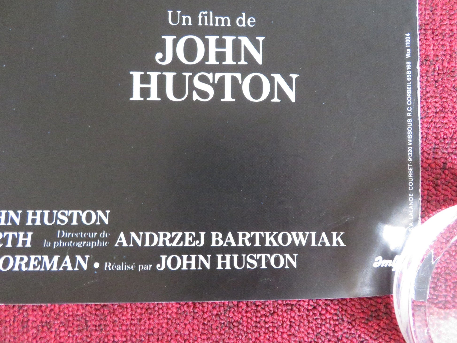 PRIZZI'S HONOR FRENCH POSTER ROLLED JACK NICHOLSON KATHLEEN TURNER 1985 Rendezvous Cinema Movie posters