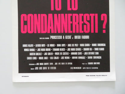 PROCESO A JESUS ITALIAN LOCANDINA POSTER ANDRES MEJUTO ALFREDO MAYO 1975 Movie posters
