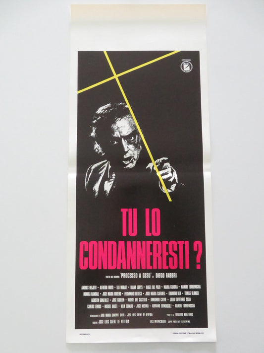 PROCESO A JESUS ITALIAN LOCANDINA POSTER ANDRES MEJUTO ALFREDO MAYO 1975 Movie posters