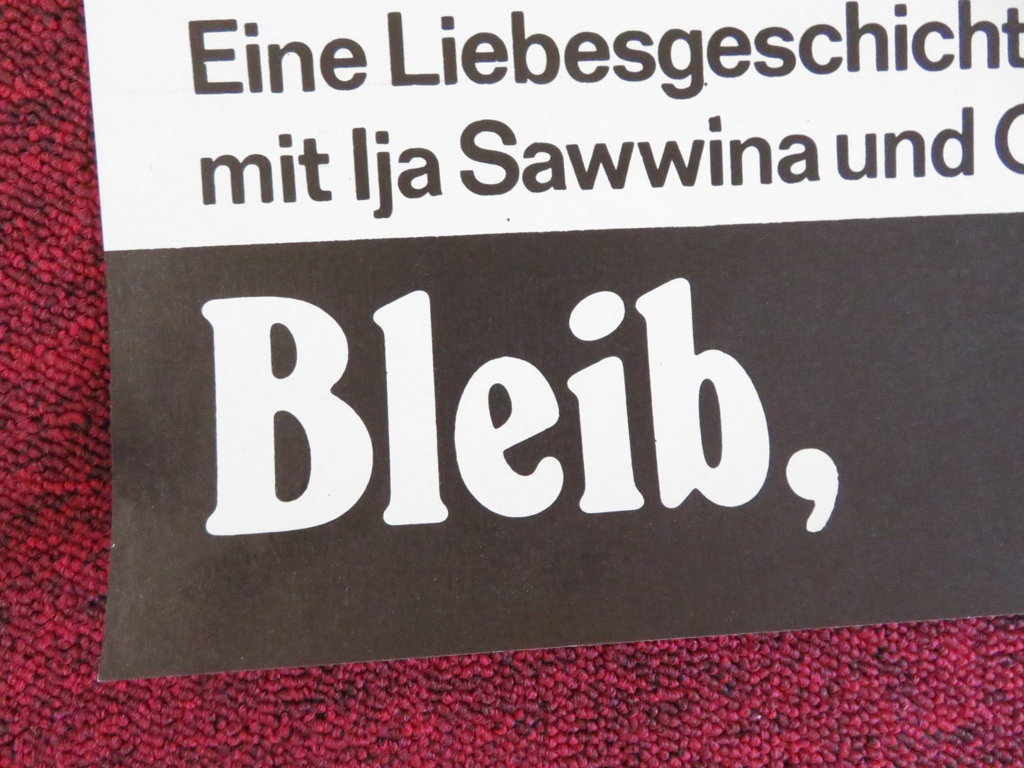 PRODLIS, PRODLIS, OCHAROVANIYE... GERMAN POSTER ROLLED IYA SAVVINA EFREMOV 1986 Rendezvous Cinema Movie posters