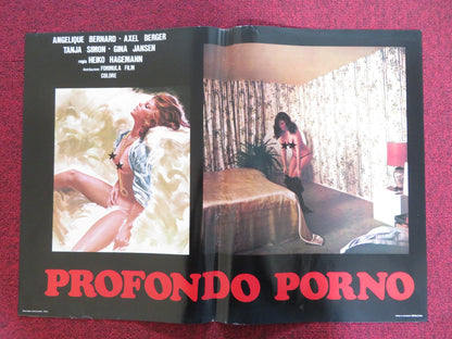 PROFONDO PORNO - A ITALIAN FOTOBUSTA POSTER ANGELIQUE BERNARD AXEL BERGER 1977 Rendezvous Cinema Movie posters