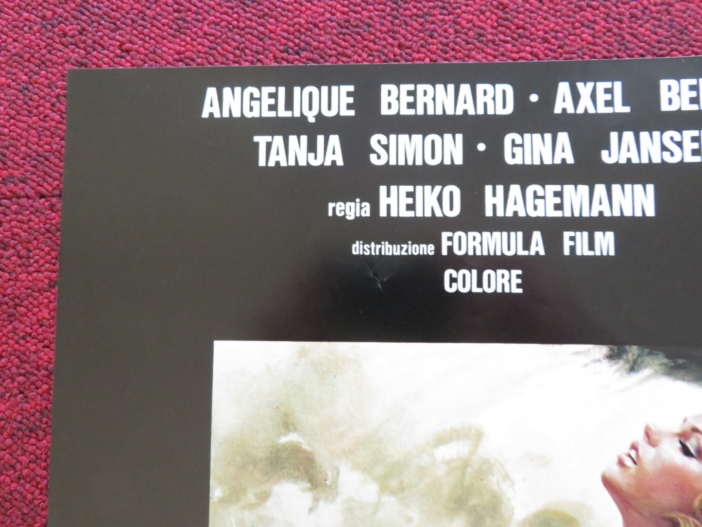 PROFONDO PORNO - C ITALIAN FOTOBUSTA POSTER ANGELIQUE BERNARD AXEL BERGER 1977 Rendezvous Cinema Movie posters