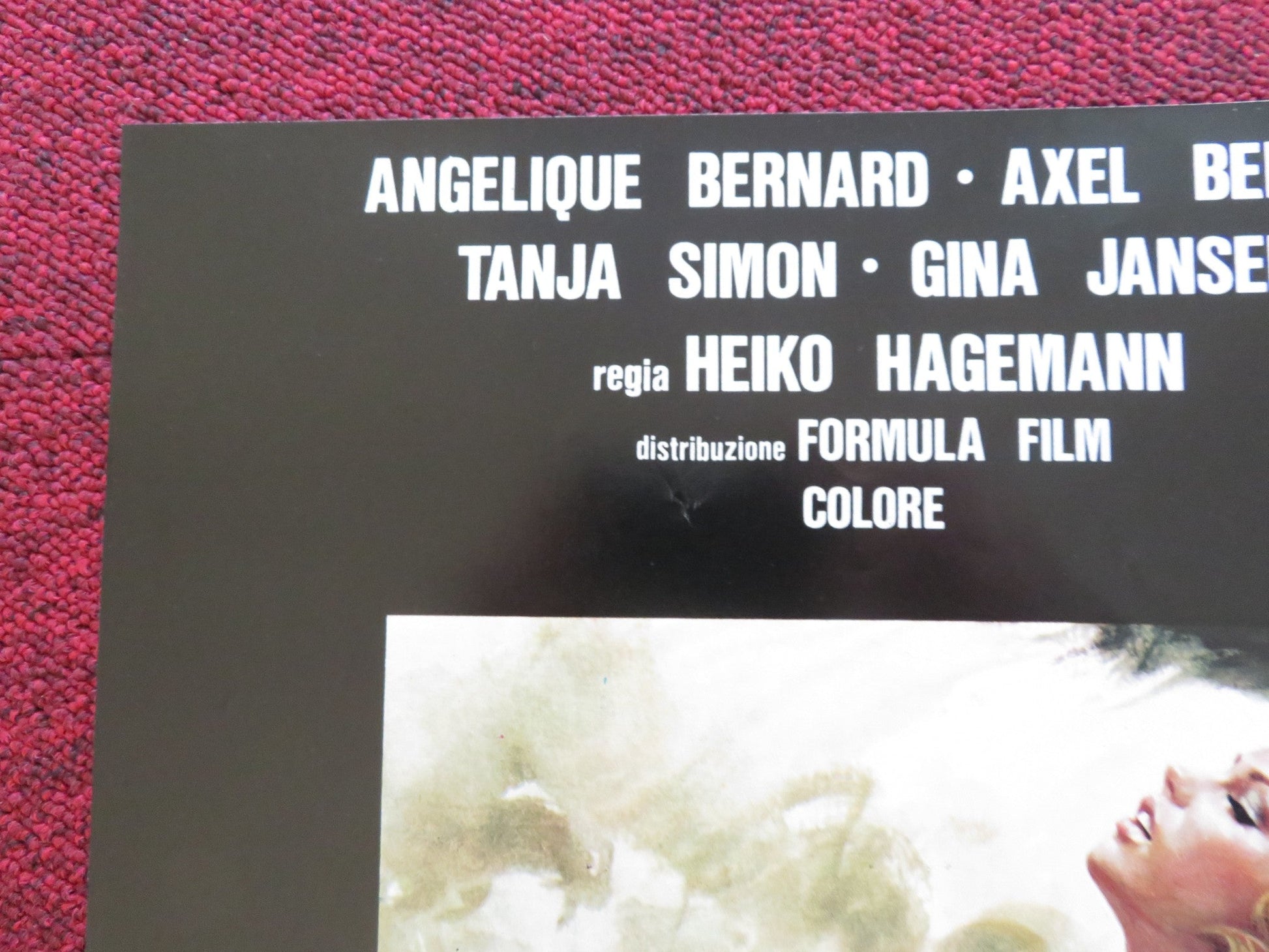 PROFONDO PORNO - C ITALIAN FOTOBUSTA POSTER ANGELIQUE BERNARD AXEL BERGER 1977 Rendezvous Cinema Movie posters