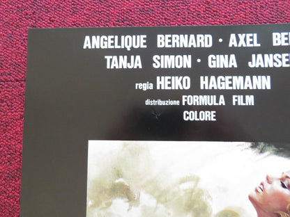 PROFONDO PORNO - C ITALIAN FOTOBUSTA POSTER ANGELIQUE BERNARD AXEL BERGER 1977 Rendezvous Cinema Movie posters