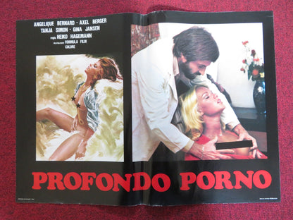 PROFONDO PORNO - D ITALIAN FOTOBUSTA POSTER ANGELIQUE BERNARD AXEL BERGER 1977 Rendezvous Cinema Movie posters