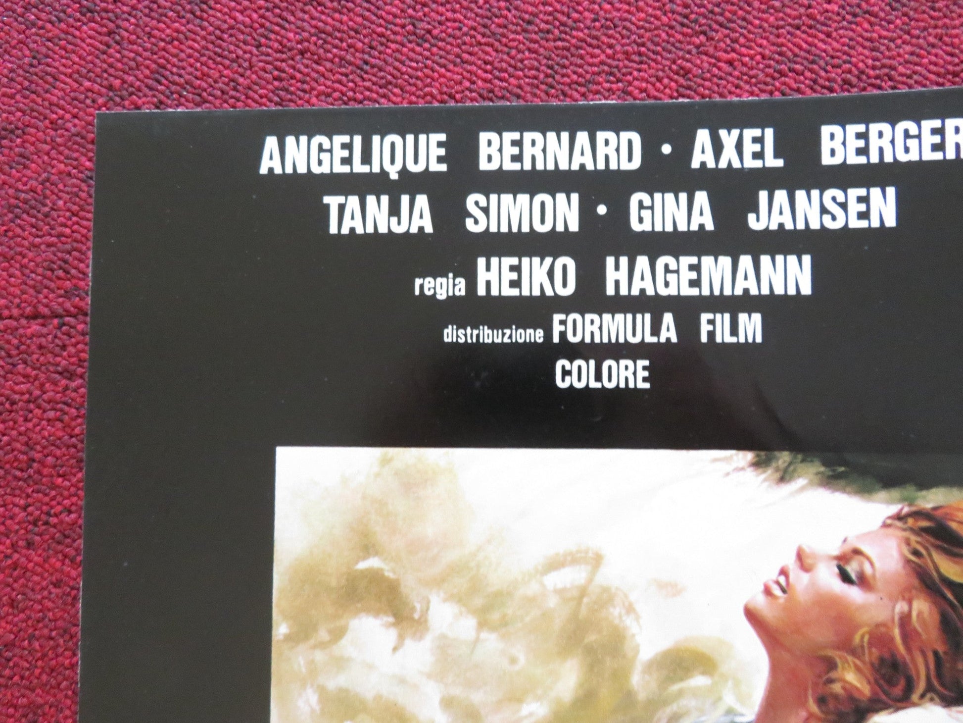 PROFONDO PORNO - D ITALIAN FOTOBUSTA POSTER ANGELIQUE BERNARD AXEL BERGER 1977 Rendezvous Cinema Movie posters