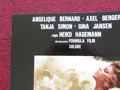PROFONDO PORNO - D ITALIAN FOTOBUSTA POSTER ANGELIQUE BERNARD AXEL BERGER 1977 Rendezvous Cinema Movie posters