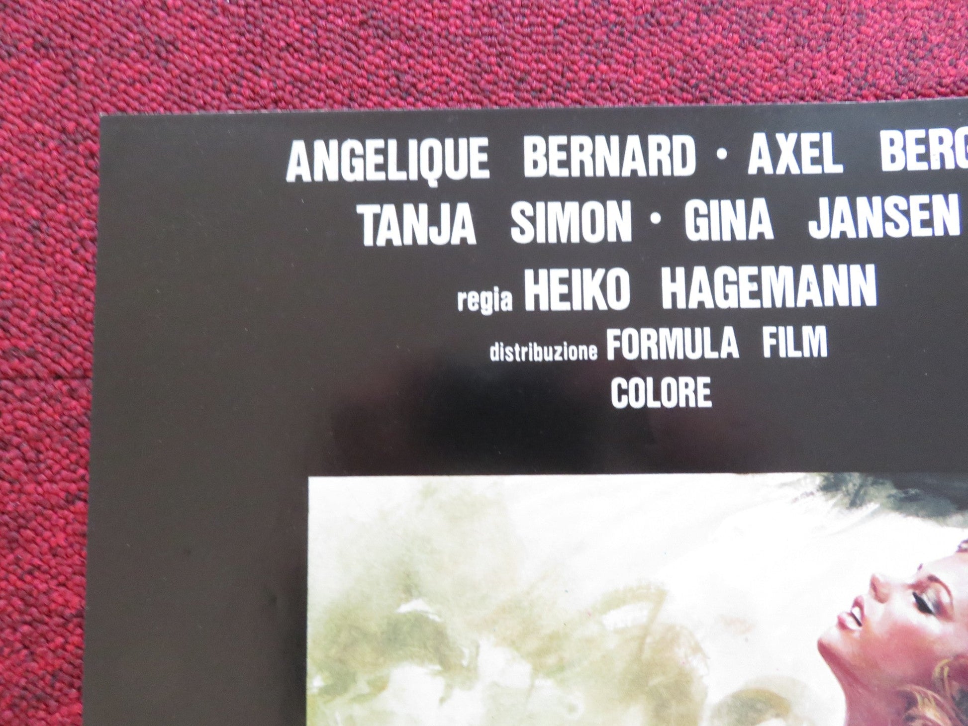 PROFONDO PORNO - F ITALIAN FOTOBUSTA POSTER ANGELIQUE BERNARD AXEL BERGER 1977 Rendezvous Cinema Movie posters