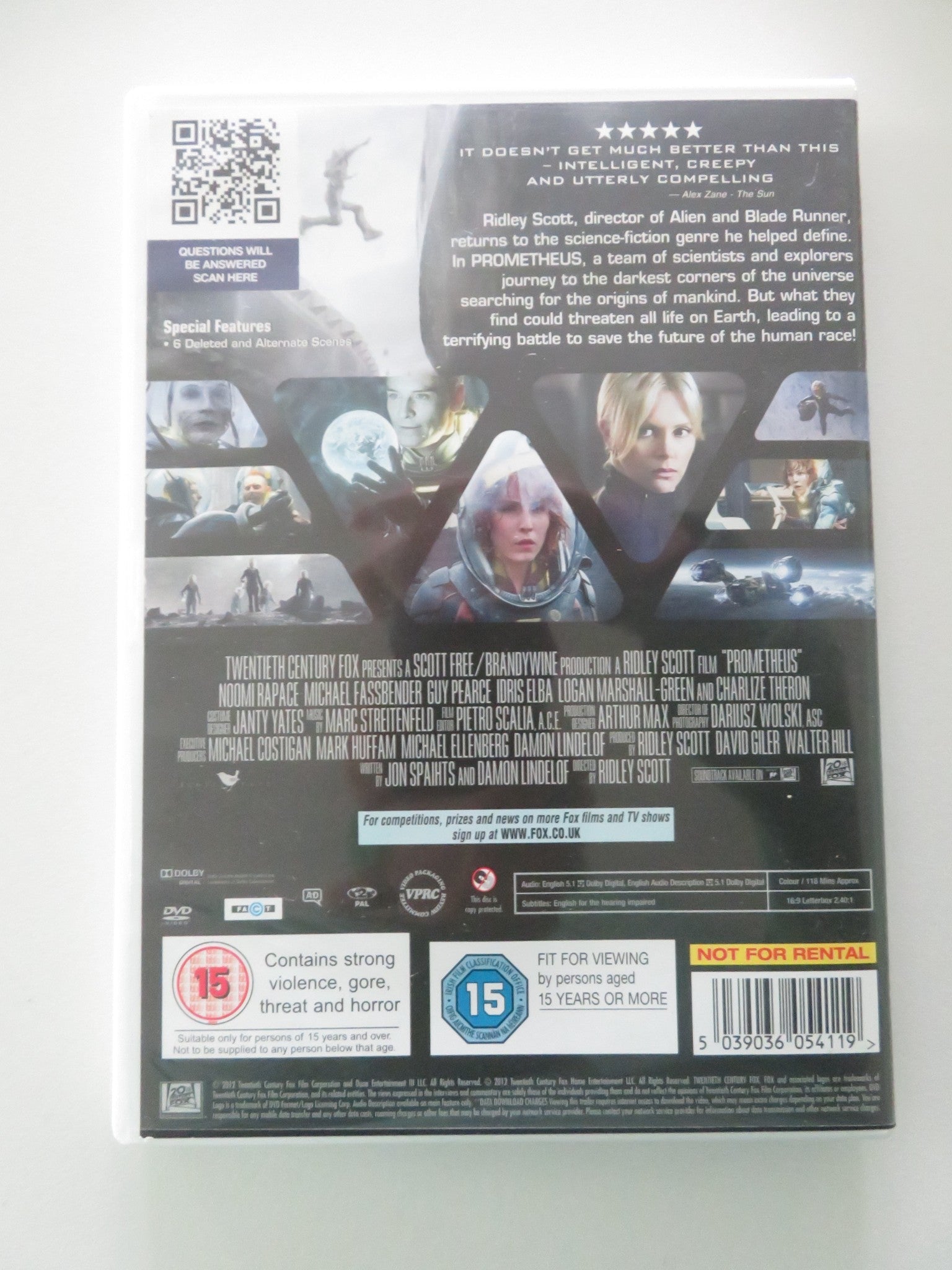 Prometheus (DVD) Noomi Rapace Michael Fassbender 2012 Region 2 Movie posters