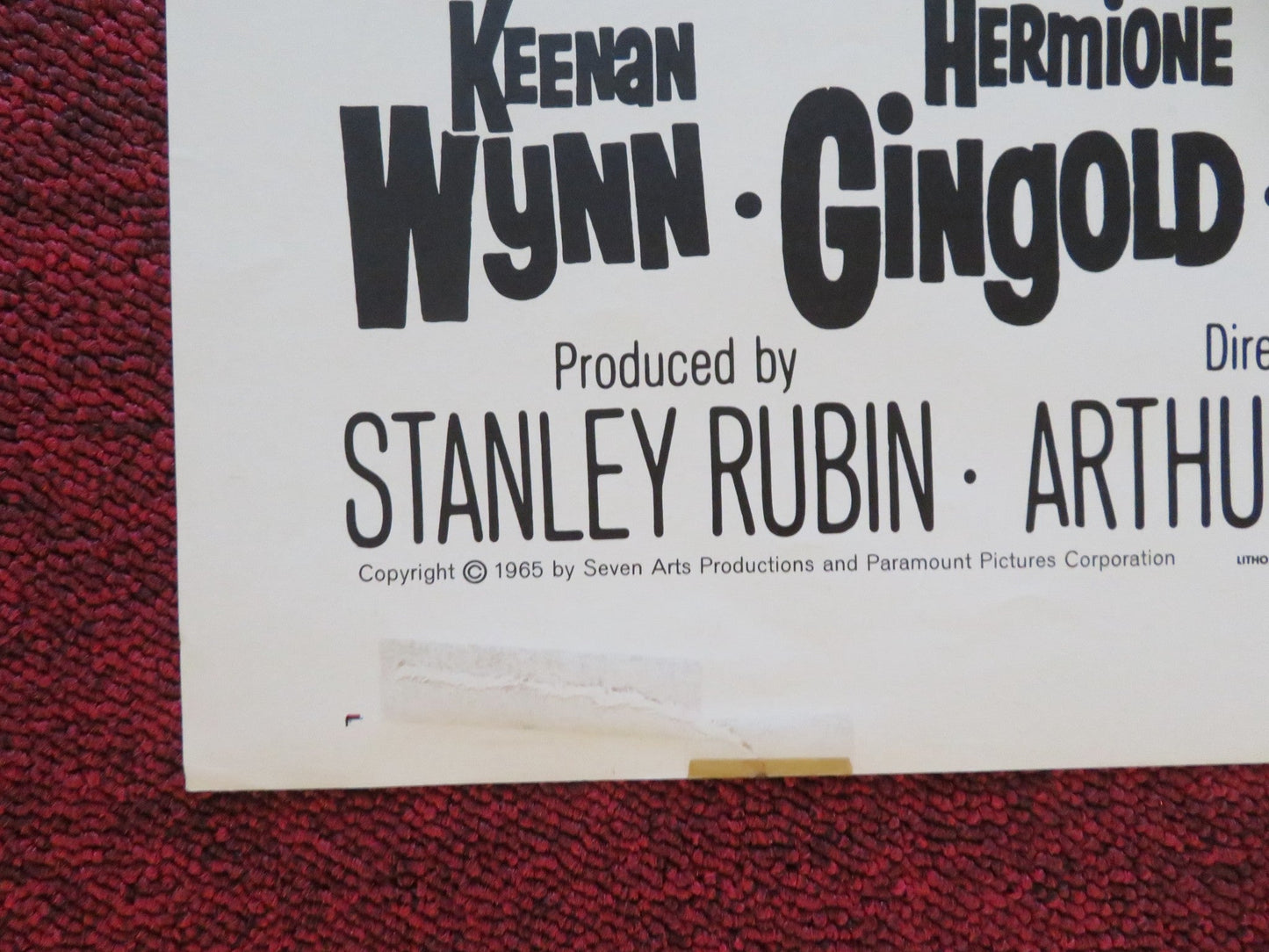 PROMISE HER ANYTHING FOLDED US ONE SHEET POSTER WARREN BEATTY LESLIE CARON 1966 Movie posters