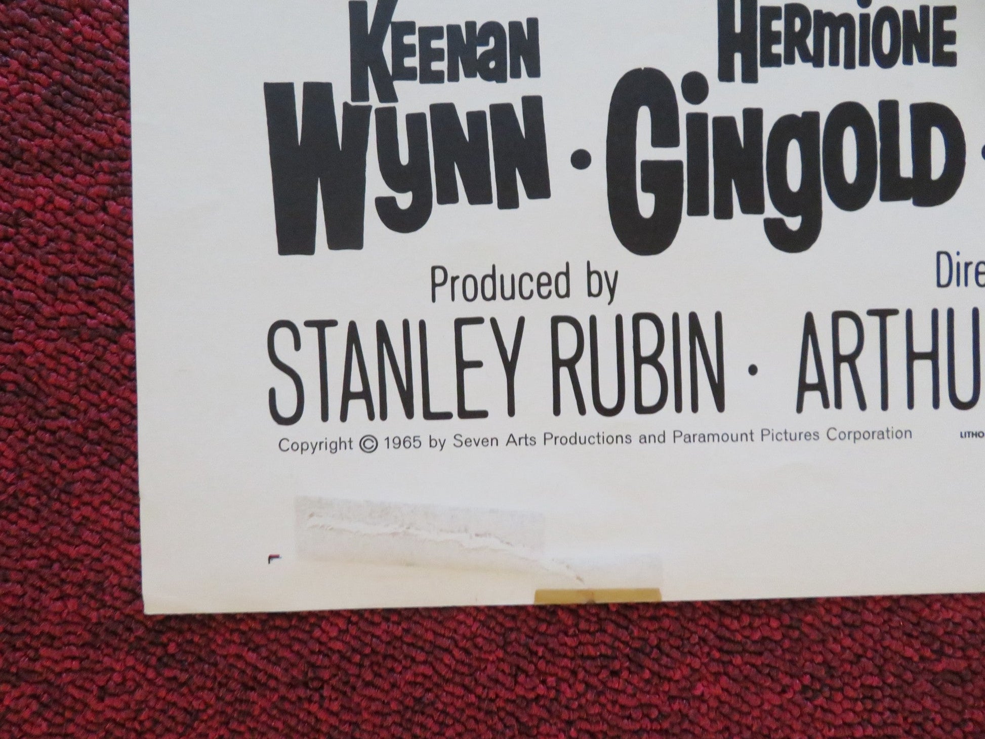 PROMISE HER ANYTHING FOLDED US ONE SHEET POSTER WARREN BEATTY LESLIE CARON 1966 Movie posters