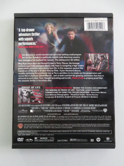 Proof of Life (DVD) Meg Ryan Russell Crowe 2000 Region 1 Movie posters