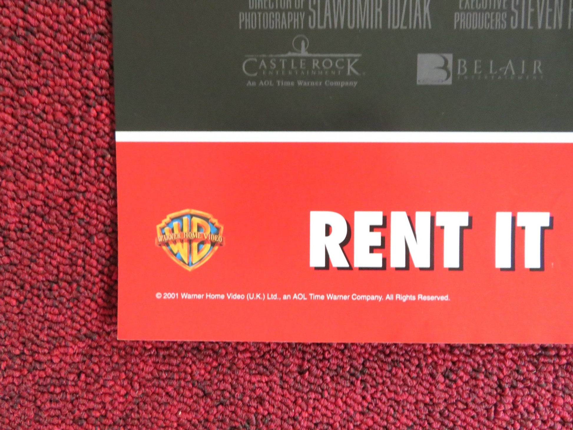 PROOF OF LIFE VHS VIDEO POSTER MEG RYAN RUSSELL CROWE 2000 Rendezvous Cinema Movie posters