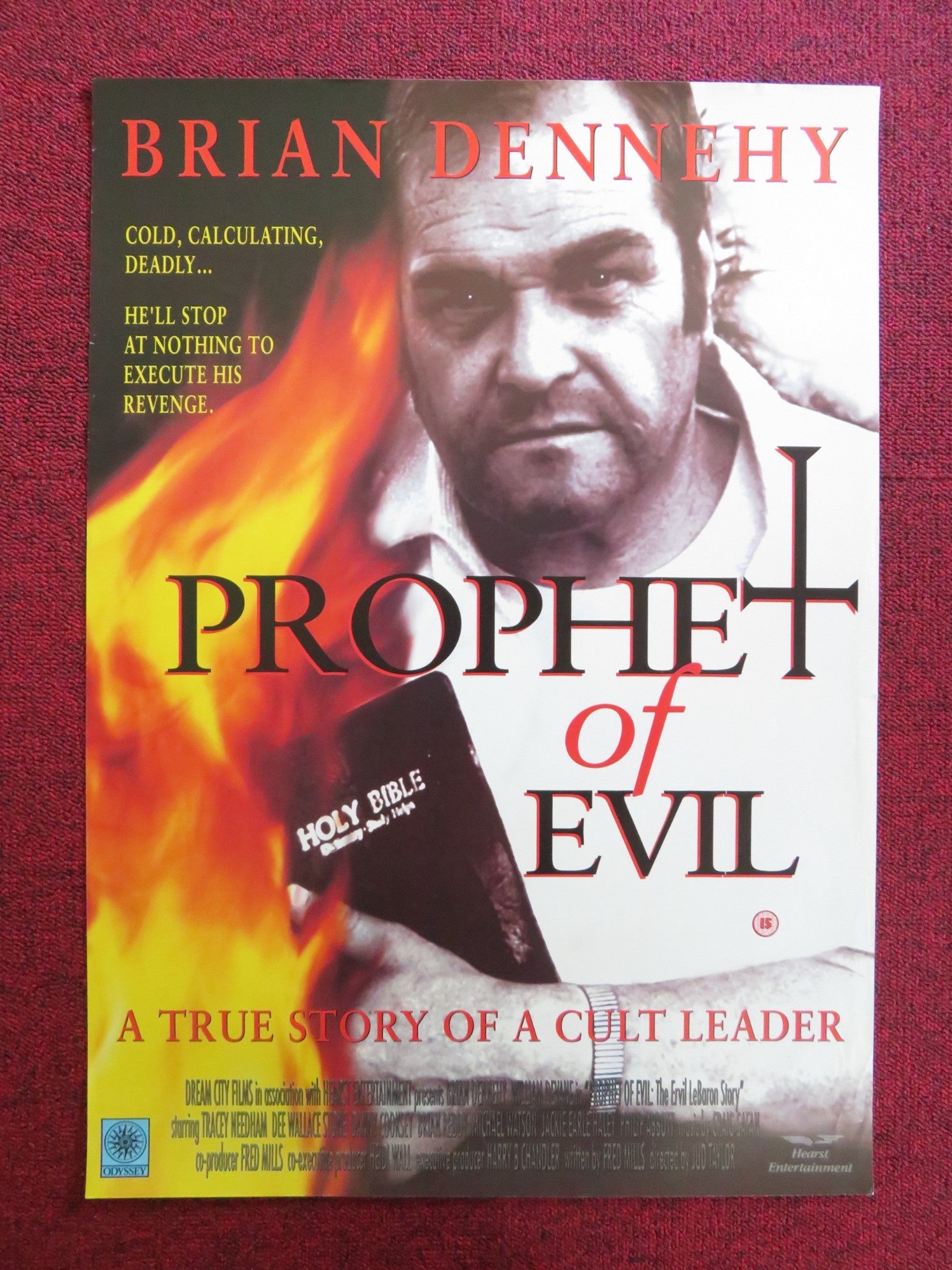 PROPHET OF EVIL: THE ERVIL LEBARON STORY VHS VIDEO POSTER BRIAN DENNEHY 1993 Rendezvous Cinema Movie posters