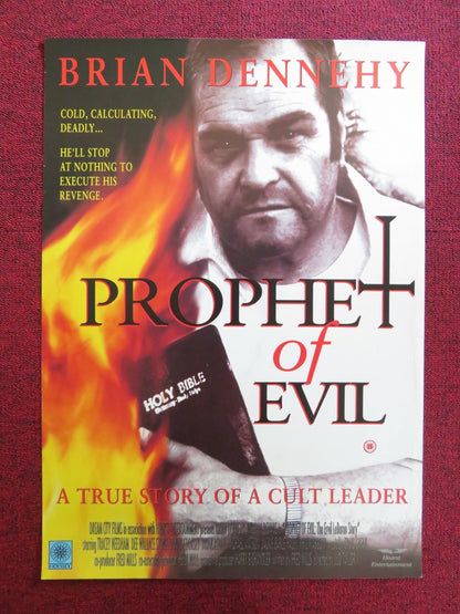 PROPHET OF EVIL: THE ERVIL LEBARON STORY VHS VIDEO POSTER BRIAN DENNEHY 1993 Rendezvous Cinema Movie posters