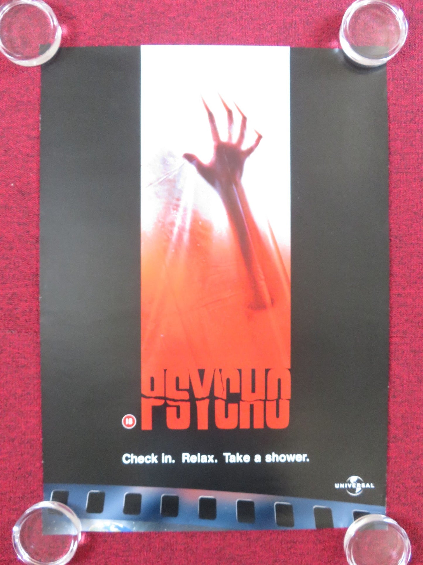 PSYCHO VHS VIDEO POSTER ROLLED ANNE HECHE VINCE VAUGHN 1998 Rendezvous Cinema Movie posters