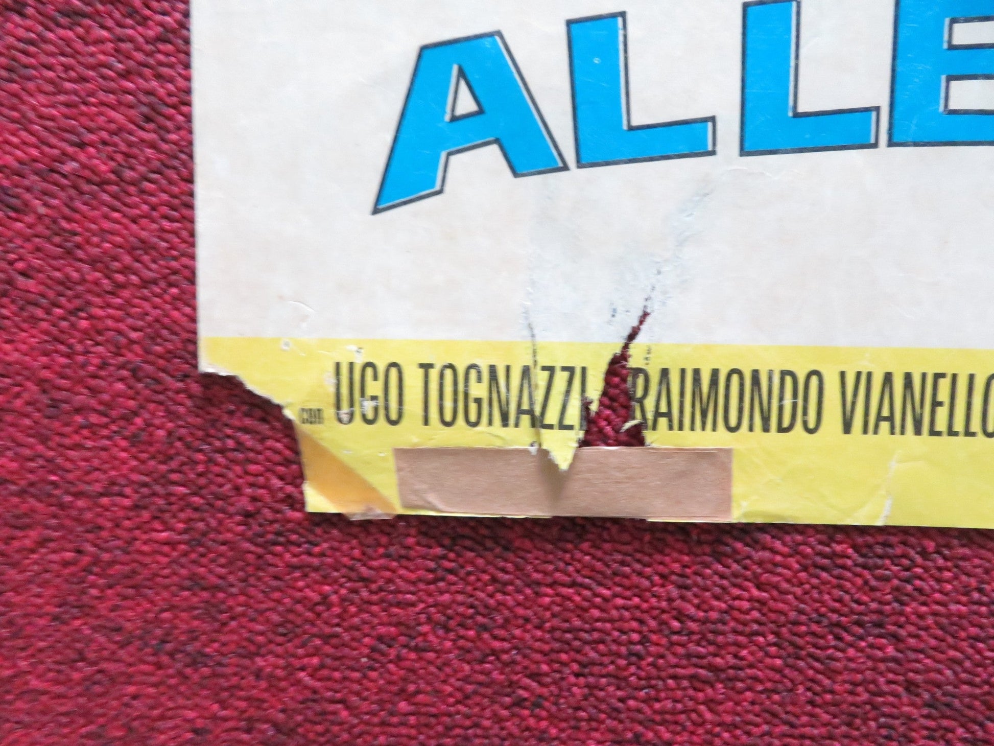 PUGNI, PUPE E MARINAI - B ITALIAN FOTOBUSTA POSTER UGO TOGNAZZI R. VIANELL 1961 Rendezvous Cinema Movie posters