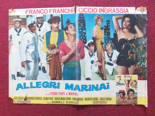 PUGNI, PUPE E MARINAI - B ITALIAN FOTOBUSTA POSTER UGO TOGNAZZI R. VIANELL 1961 Rendezvous Cinema Movie posters