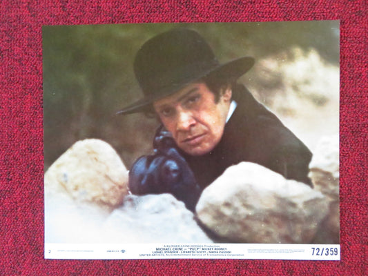PULP - 2 LOBBY CARD MICHAEL CAINE MICKEY ROONEY 1972 Rendezvous Cinema Movie posters