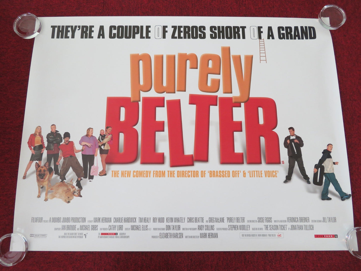 Purely Belter UK Quad Rolled Poster Kevin Whately Tim Healy 2000 Movie posters