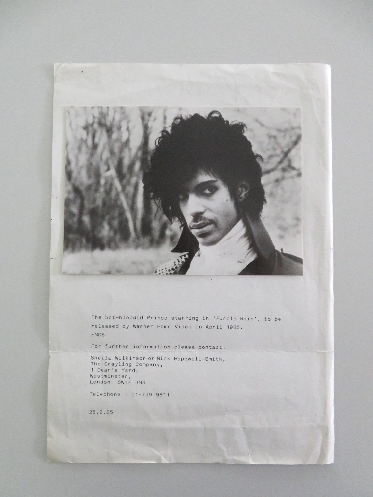 PURPLE RAIN MOVIE STILL PHOTO PRINCE APOLLONIA KOTERO 1984 Movie posters