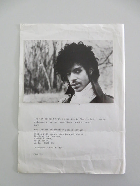 PURPLE RAIN MOVIE STILL PHOTO PRINCE APOLLONIA KOTERO 1984 Movie posters