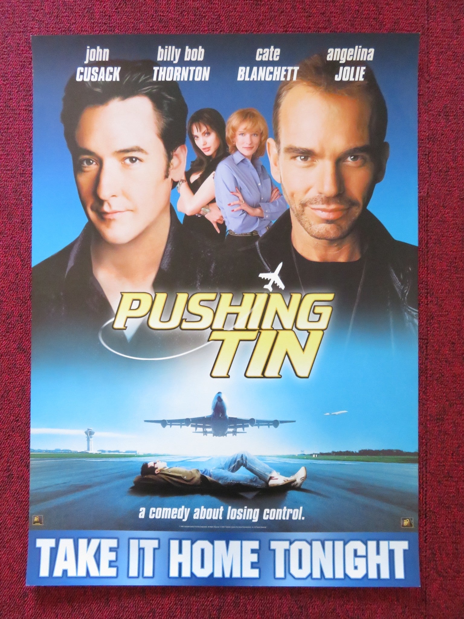 PUSHING TIN VHS VIDEO POSTER JOHN CUSACK BILLY BOB THORNTON 1999 Rendezvous Cinema Movie posters