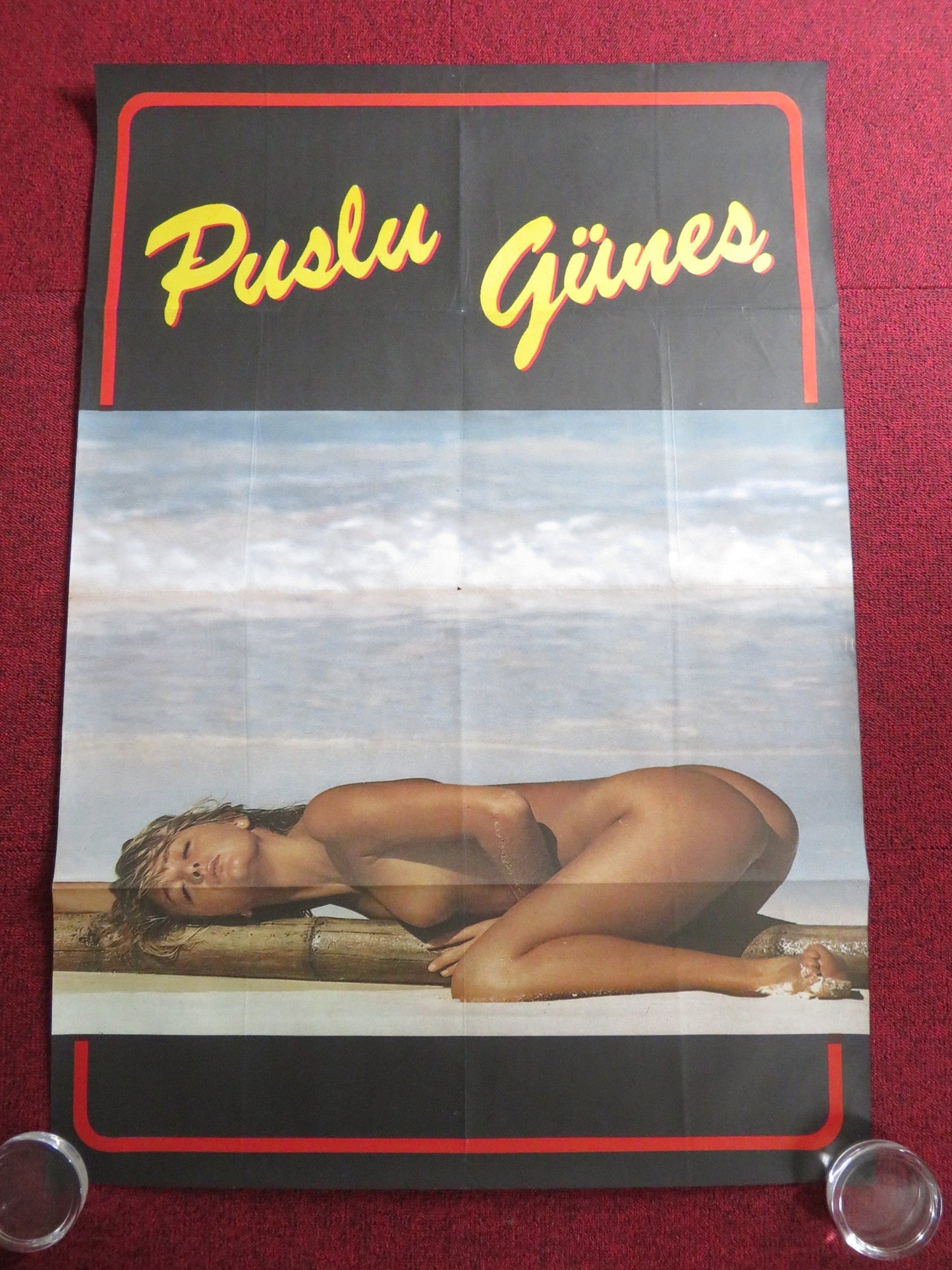 PUSLU GUNES TURKISH POSTER ROLLED BROOKE SHIELDS TIMOTHY DALTON 1989 Rendezvous Cinema Movie posters