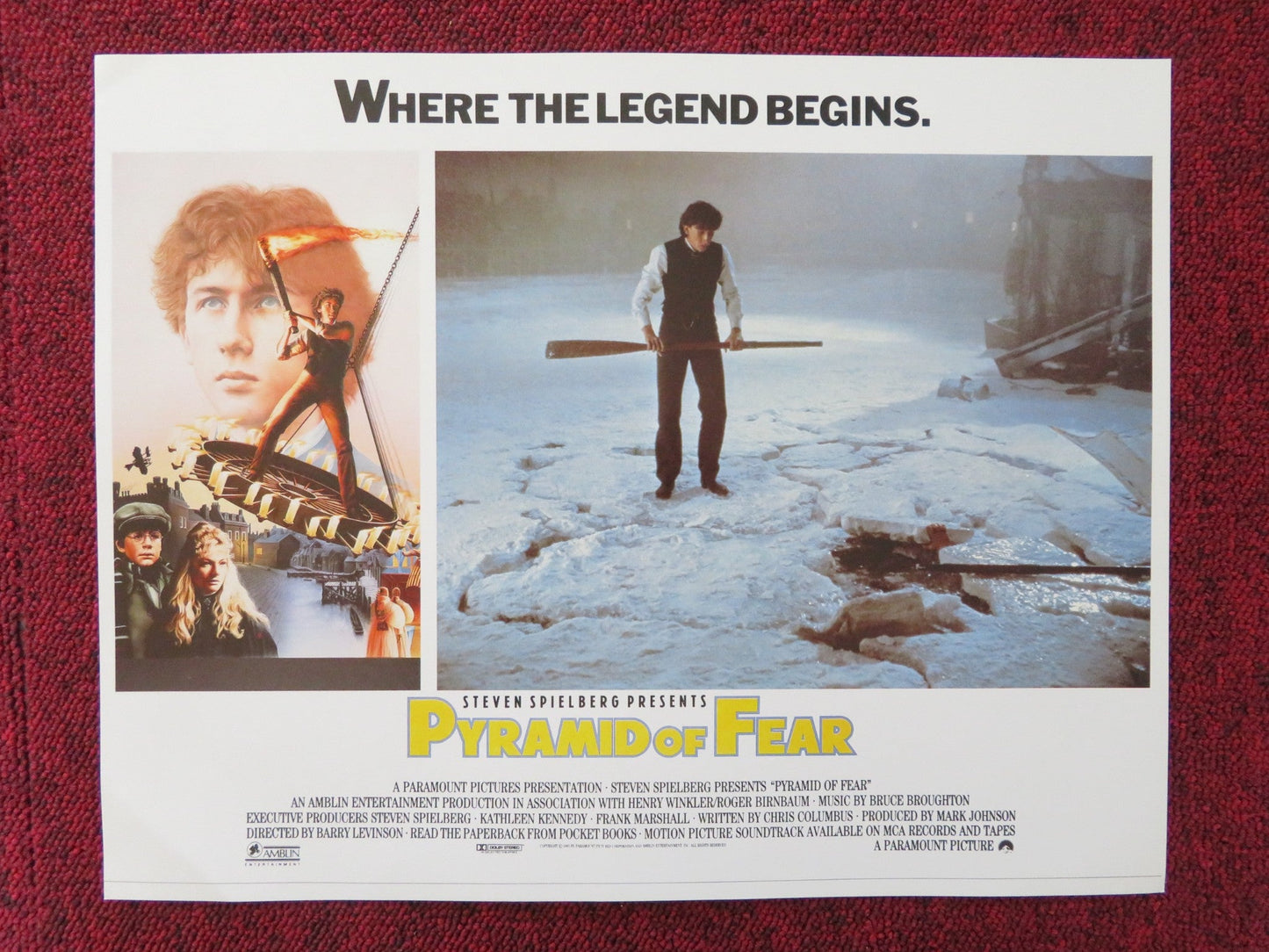 PYRAMID OF FEAR/ YOUNG SHERLOCK HOLMES US LOBBY CARD FULL SET NICHOLAS ROWE 1985 Rendezvous Cinema Movie posters